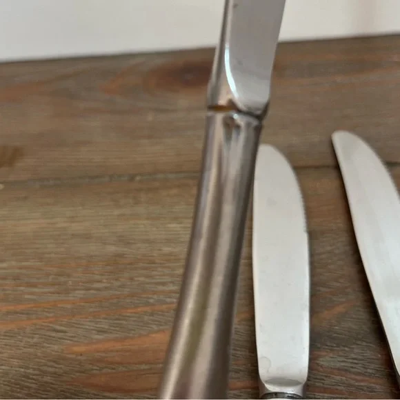Rebacraft Reed & Barton Stainless Bamboo Flatware Oval Handle 7 Butter Knives
